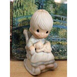 PRECIOUS MOMENTS FIGURINE " PURR-FECT GRANDMA " ENESCO  E- 0516 JONATHAN & DAVID